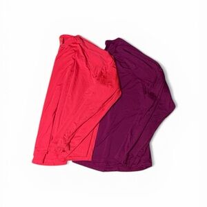 Tek Gear Women's Long Sleeve Tops - Pink and Purple